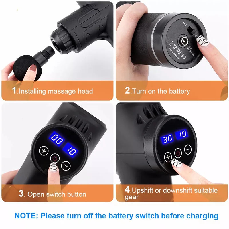 RelaxHip™ 30-Speed Deep Percussion Massage Gun
