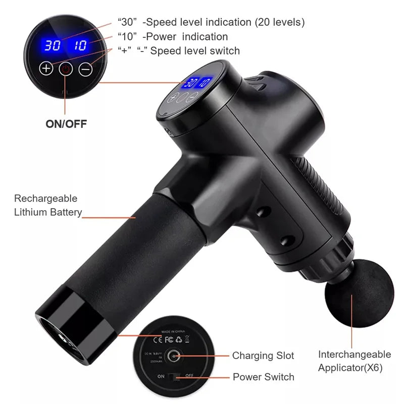 RelaxHip™ 30-Speed Deep Percussion Massage Gun